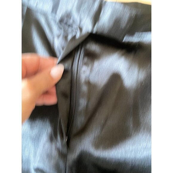 French Connection BNWT sz 10 pant "Adaline Satin Trousers" black women pleated - Picture 6 of 10
